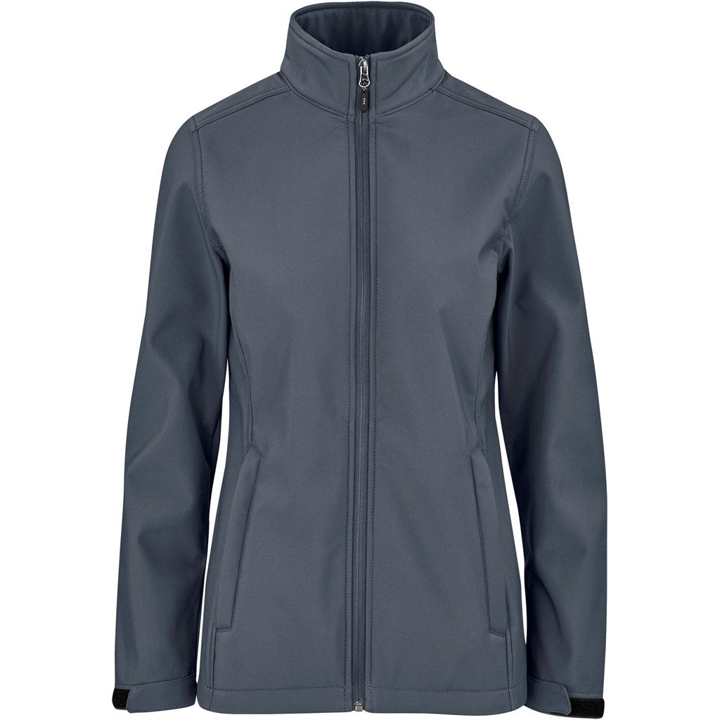 Ladies Maxson Softshell Jacket - Grey - Brand your company Logo! Get a quote - Promo Lingo