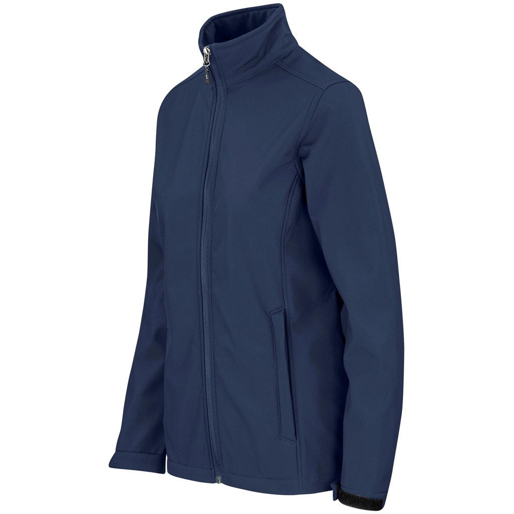 Ladies Maxson Softshell Jacket - Navy - Brand your company Logo! Get a quote - Promo Lingo