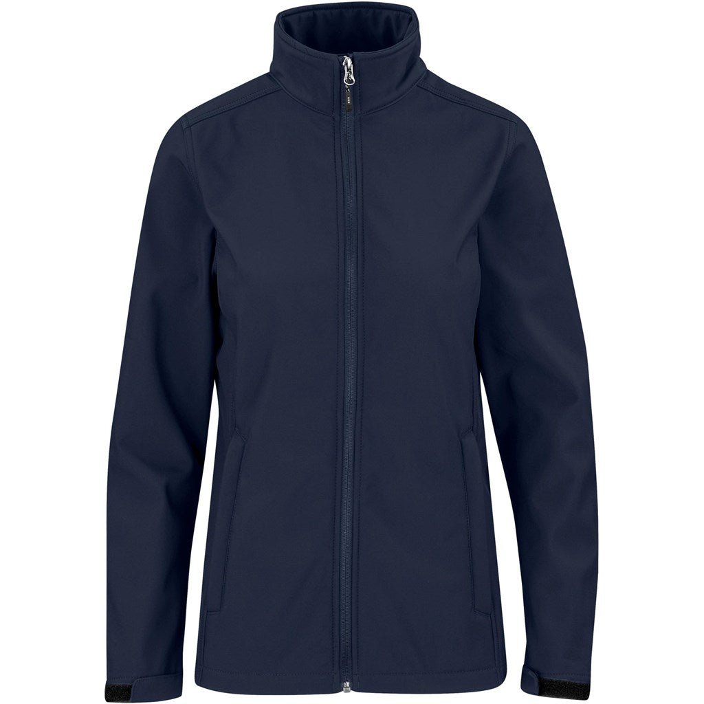 Ladies Maxson Softshell Jacket - Navy - Brand your company Logo! Get a quote - Promo Lingo