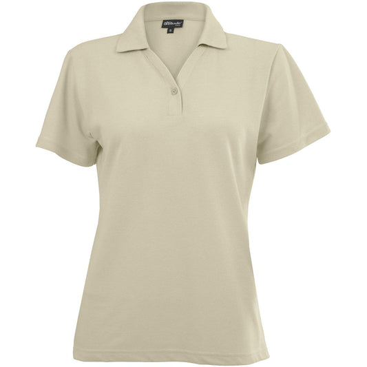 Ladies Melrose Heavyweight Golf Shirt - Stone - Brand your company Logo! Get a quote - Promo Lingo