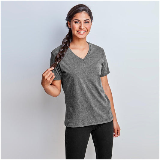 Ladies Michigan Melange V - Neck T-Shirt - Brand your company Logo! Get a quote - Promo Lingo