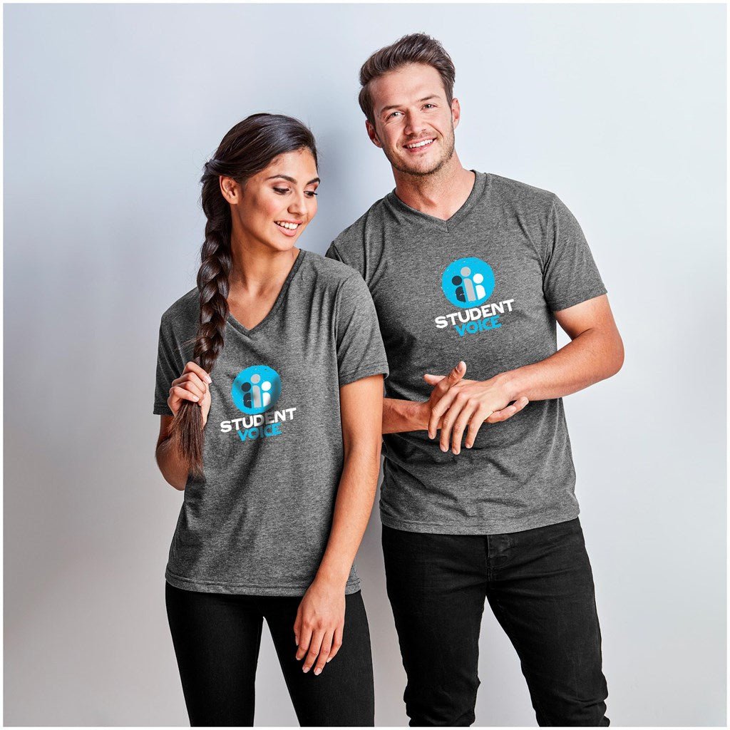 Ladies Michigan Melange V - Neck T-Shirt - Brand your company Logo! Get a quote - Promo Lingo