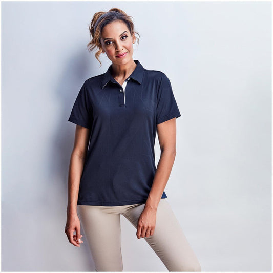 Ladies Motif Golf Shirt for Stylish Comfort on the Course - Brand your company Logo! Get a quote - Promo Lingo