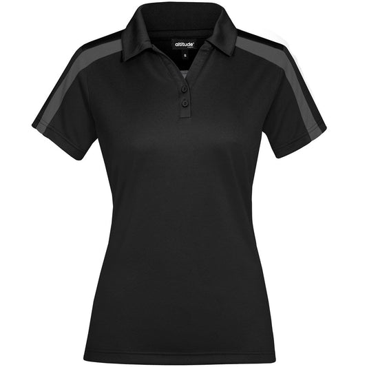 Ladies Nautilus Golf Shirt - Black - Brand your company Logo! Get a quote - Promo Lingo