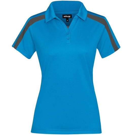 Ladies Nautilus Golf Shirt - Cyan - Brand your company Logo! Get a quote - Promo Lingo