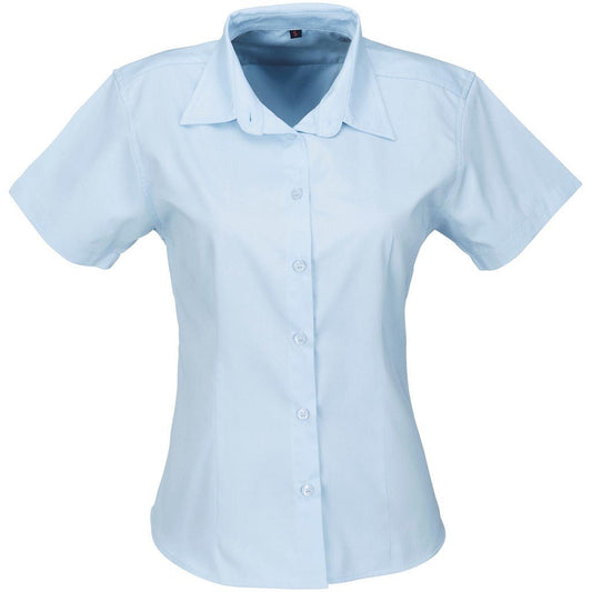 Ladies Short Sleeve Milano Shirt - Light Blue - Brand your company Logo! Get a quote - Promo Lingo