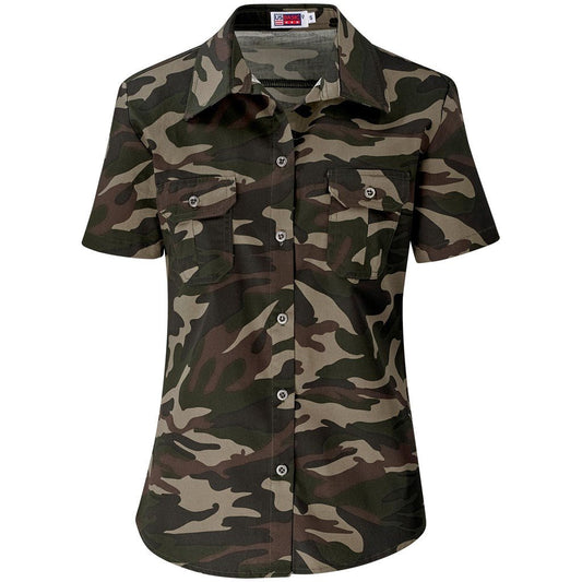 Ladies Short Sleeve Wildstone Shirt - Camouflage - Brand your company Logo! Get a quote - Promo Lingo