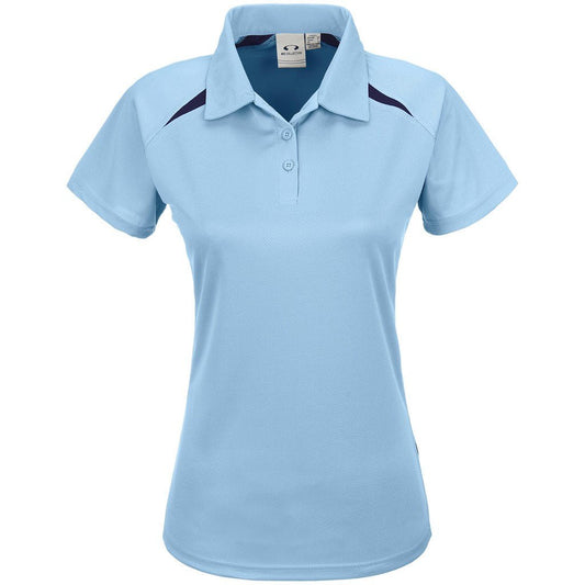 Ladies Splice Golf Shirt - Light Blue - Brand your company Logo! Get a quote - Promo Lingo