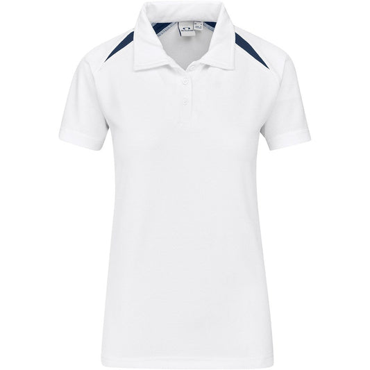 Ladies Splice Golf Shirt - White - Brand your company Logo! Get a quote - Promo Lingo