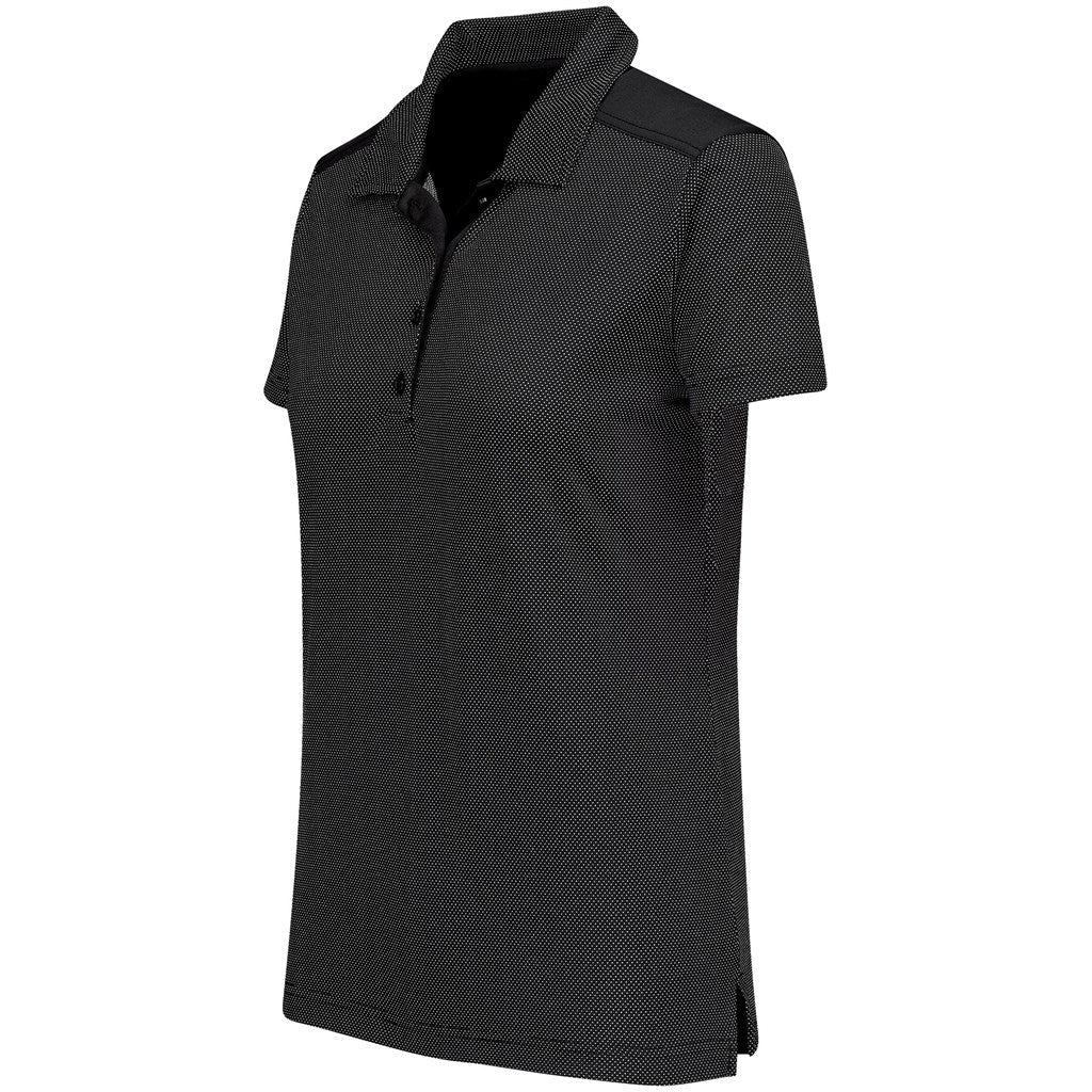 Ladies Sterling Ridge Golf Shirt - Black - Brand your company Logo! Get a quote - Promo Lingo