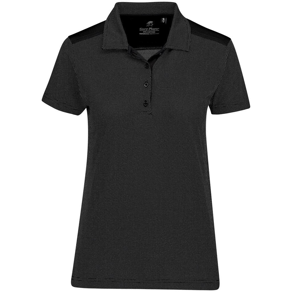 Ladies Sterling Ridge Golf Shirt - Black - Brand your company Logo! Get a quote - Promo Lingo