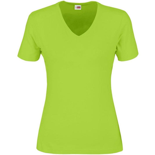 Ladies Super Club 165 V - Neck T-Shirt - Lime - Brand your company Logo! Get a quote - Promo Lingo