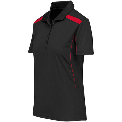 Ladies United Golf Shirt - Black Red - Brand your company Logo! Get a quote - Promo Lingo