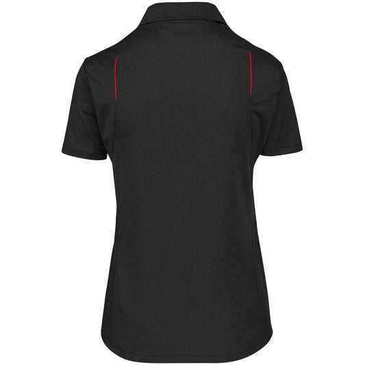 Ladies United Golf Shirt - Black Red - Brand your company Logo! Get a quote - Promo Lingo