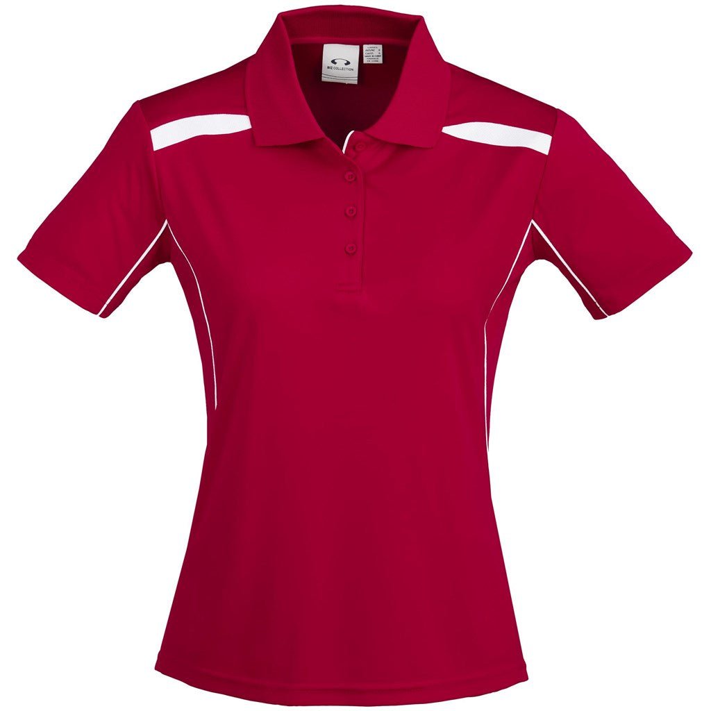 Ladies United Golf Shirt - Red - Brand your company Logo! Get a quote - Promo Lingo