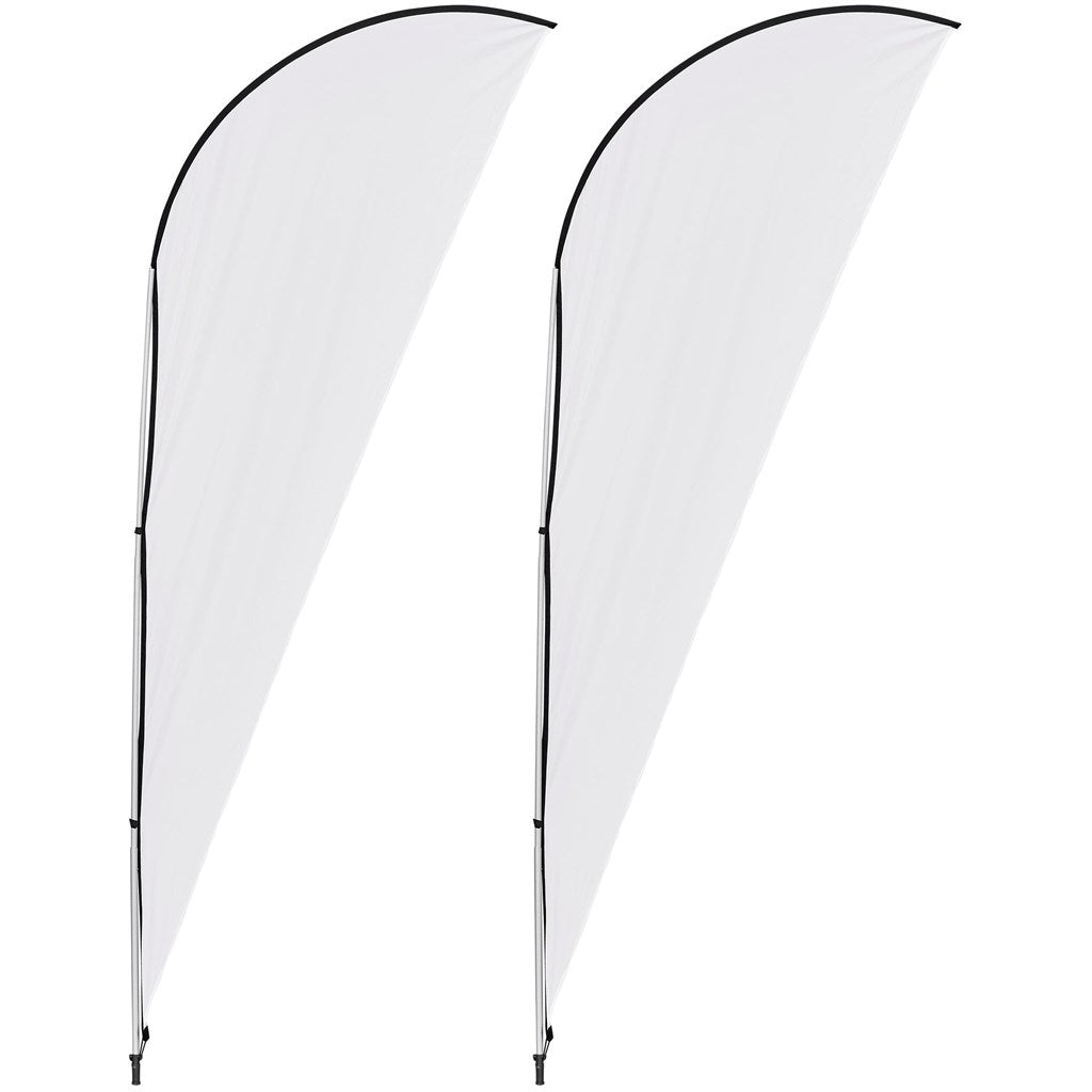 Legend 2m Sharkfin Flying Banner (Set of 2) - Brand your company Logo! Get a quote - Promo Lingo