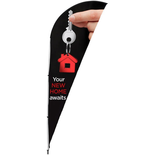 Legend 2m Sharkfin Flying Banner (Set of 2) - Brand your company Logo! Get a quote - Promo Lingo