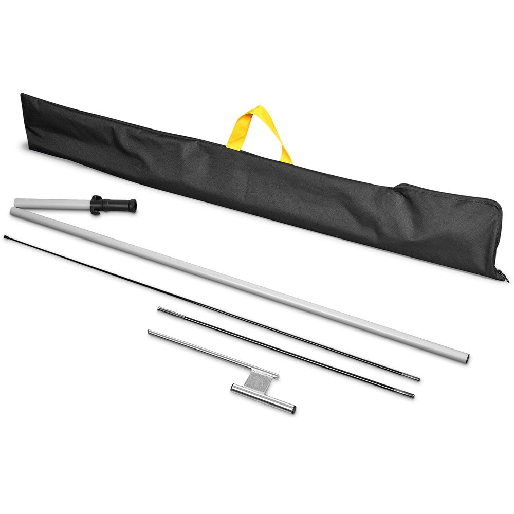 Legend 2M Sublimated Arcfin Double - Sided Flying Banner - 1 complete unit - Brand your company Logo! Get a quote - Promo Lingo