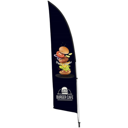 Legend 2M Sublimated Arcfin Double - Sided Flying Banner - 1 complete unit - Brand your company Logo! Get a quote - Promo Lingo
