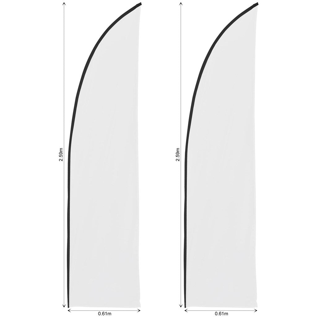 Legend 2m Sublimated Arcfin Flying Banner Skin - Set Of 2 - Brand your company Logo! Get a quote - Promo Lingo