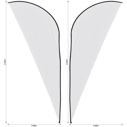 Legend 2m Sublimated Sharkfin Double - Sided Banner Skin - Brand your company Logo! Get a quote - Promo Lingo