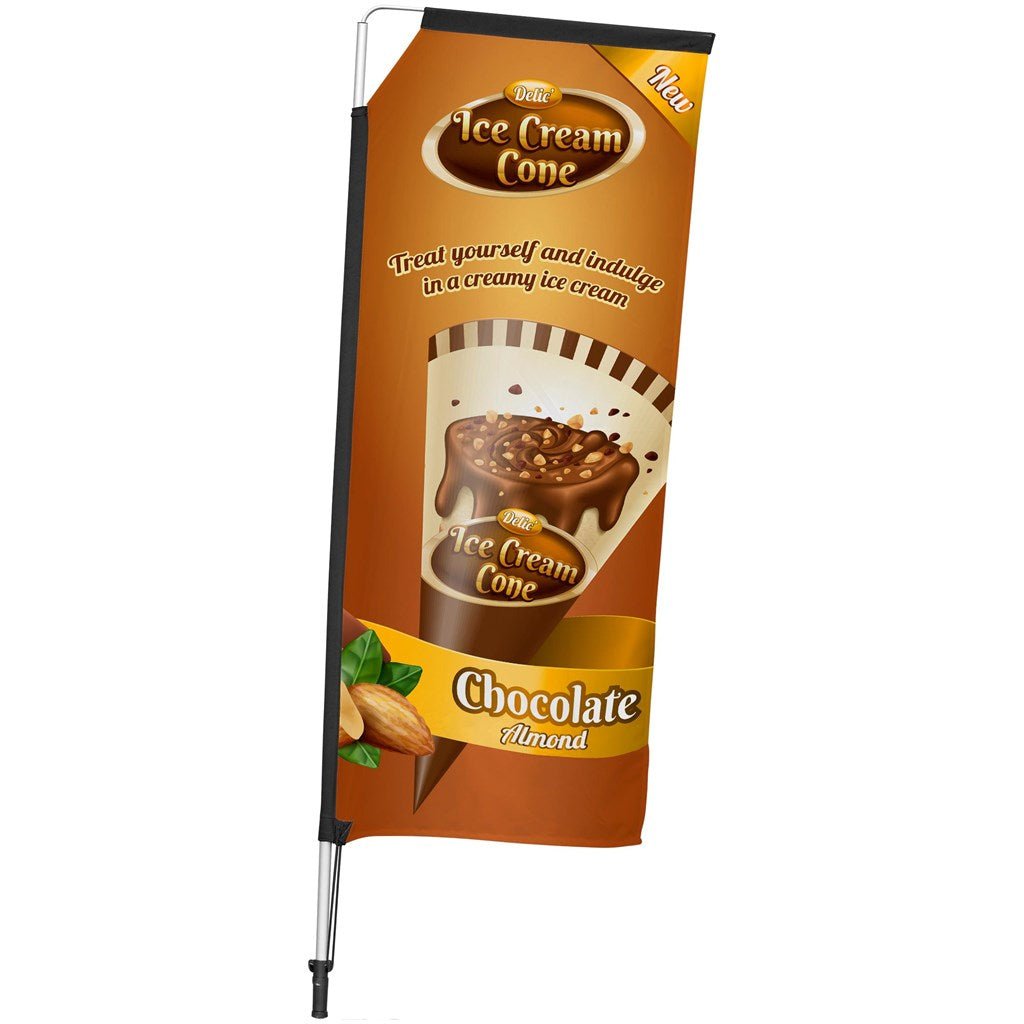 Legend 2M Sublimated Telescopic Double - Sided Flying Banner - 1 complete unit - Brand your company Logo! Get a quote - Promo Lingo