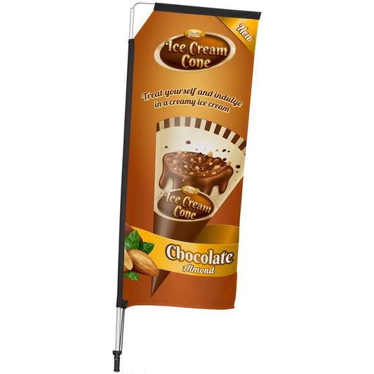 Legend 2M Sublimated Telescopic Double - Sided Flying Banner - 1 complete unit - Brand your company Logo! Get a quote - Promo Lingo