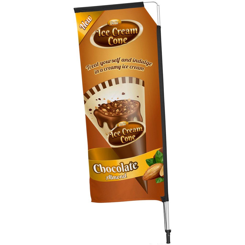 Legend 2M Sublimated Telescopic Double - Sided Flying Banner - 1 complete unit - Brand your company Logo! Get a quote - Promo Lingo