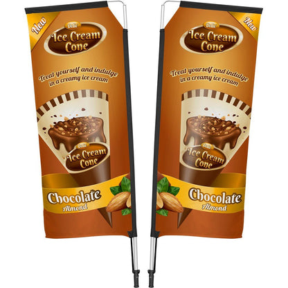 Legend 2M Sublimated Telescopic Double - Sided Flying Banner - 1 complete unit - Brand your company Logo! Get a quote - Promo Lingo