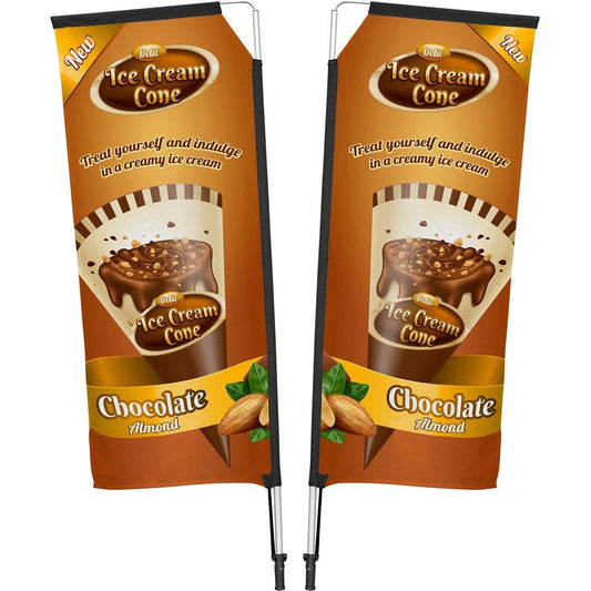 Legend 2M Sublimated Telescopic Double - Sided Flying Banner - 1 complete unit - Brand your company Logo! Get a quote - Promo Lingo