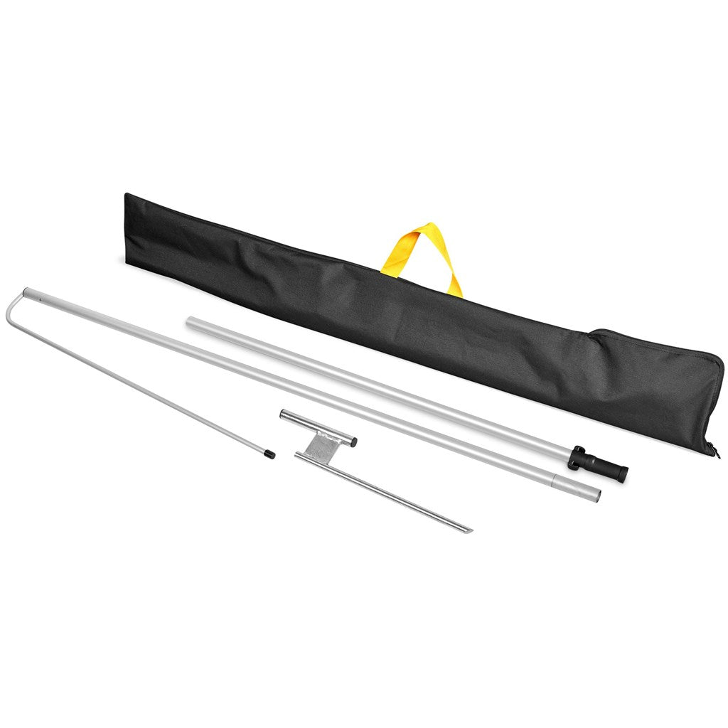 Legend 2M Sublimated Telescopic Double - Sided Flying Banner - 1 complete unit - Brand your company Logo! Get a quote - Promo Lingo