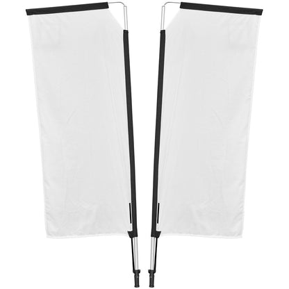 Legend 2M Sublimated Telescopic Double - Sided Flying Banner - 1 complete unit - Brand your company Logo! Get a quote - Promo Lingo