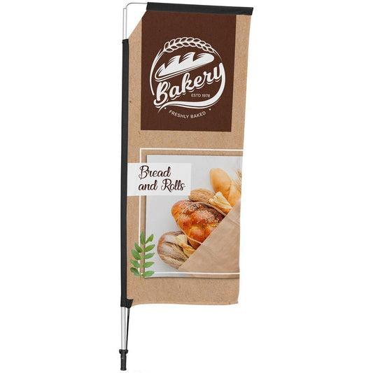 Legend 2m Telescopic Flying Banner (Set of 2) - Brand your company Logo! Get a quote - Promo Lingo