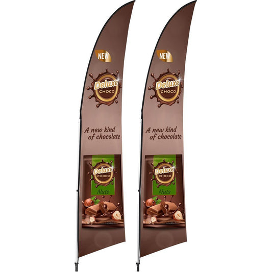 Legend 3m Arcfin Flying Banner (Set of 2) - Brand your company Logo! Get a quote - Promo Lingo
