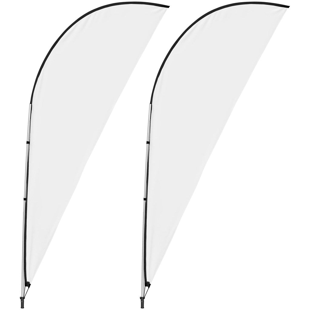 Legend 3m Sharkfin Flying Banner (Set of 2) - Brand your company Logo! Get a quote - Promo Lingo