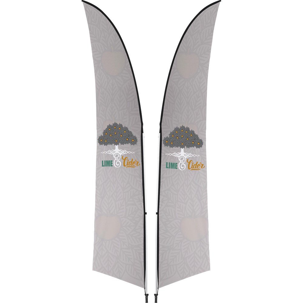 Legend 3M Sublimated Arcfin Double - Sided Flying Banner - 1 complete unit - Brand your company Logo! Get a quote - Promo Lingo