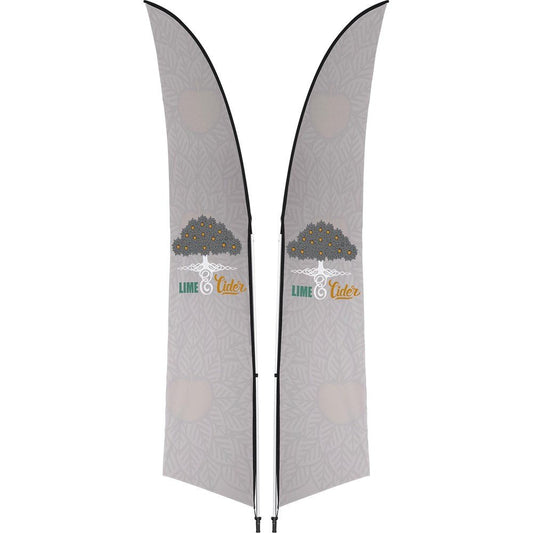 Legend 3M Sublimated Arcfin Double - Sided Flying Banner - 1 complete unit - Brand your company Logo! Get a quote - Promo Lingo