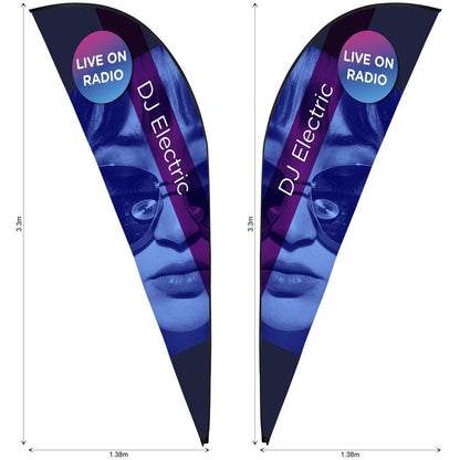 Legend 3m Sublimated Sharkfin Double - Sided Banner Skin - Brand your company Logo! Get a quote - Promo Lingo