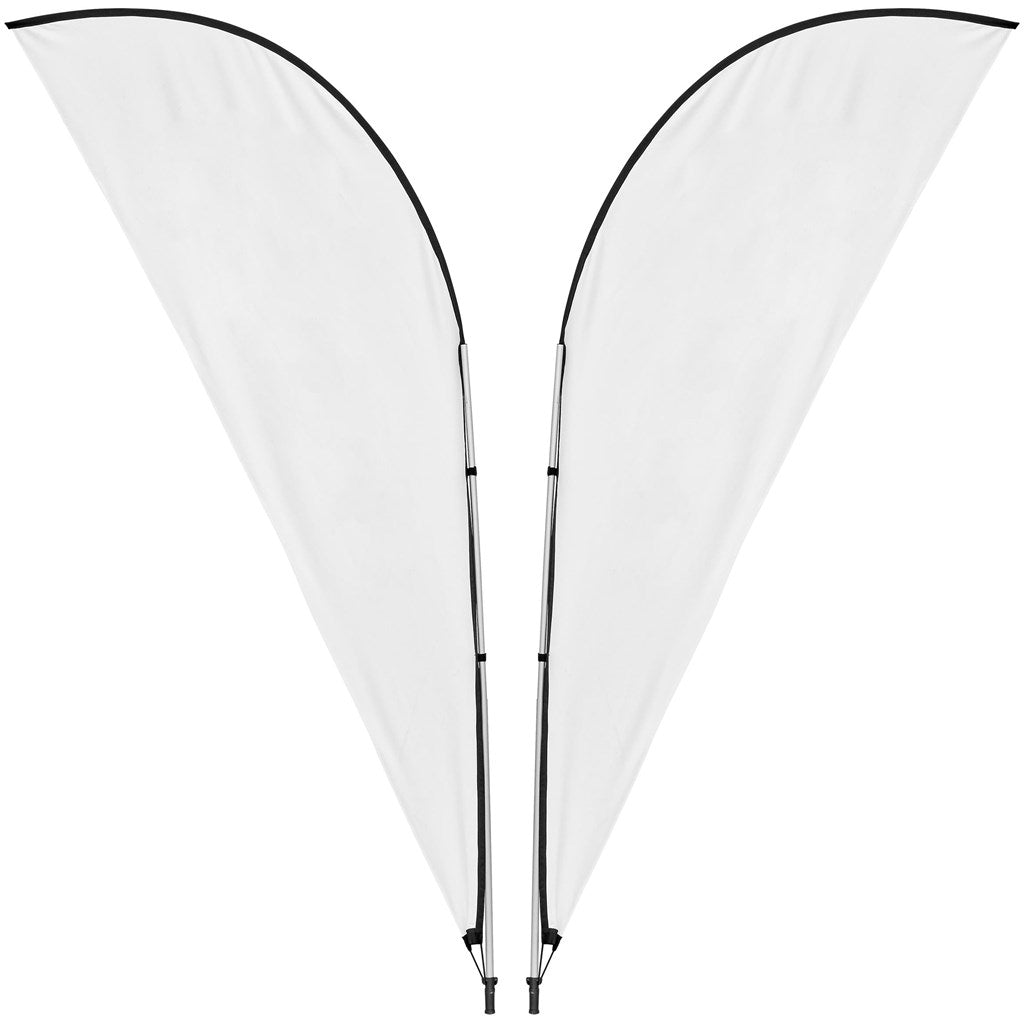 Legend 3M Sublimated Sharkfin Double - Sided Flying Banner - 1 complete unit - Brand your company Logo! Get a quote - Promo Lingo