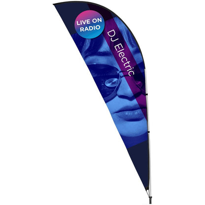 Legend 3M Sublimated Sharkfin Double - Sided Flying Banner - 1 complete unit - Brand your company Logo! Get a quote - Promo Lingo