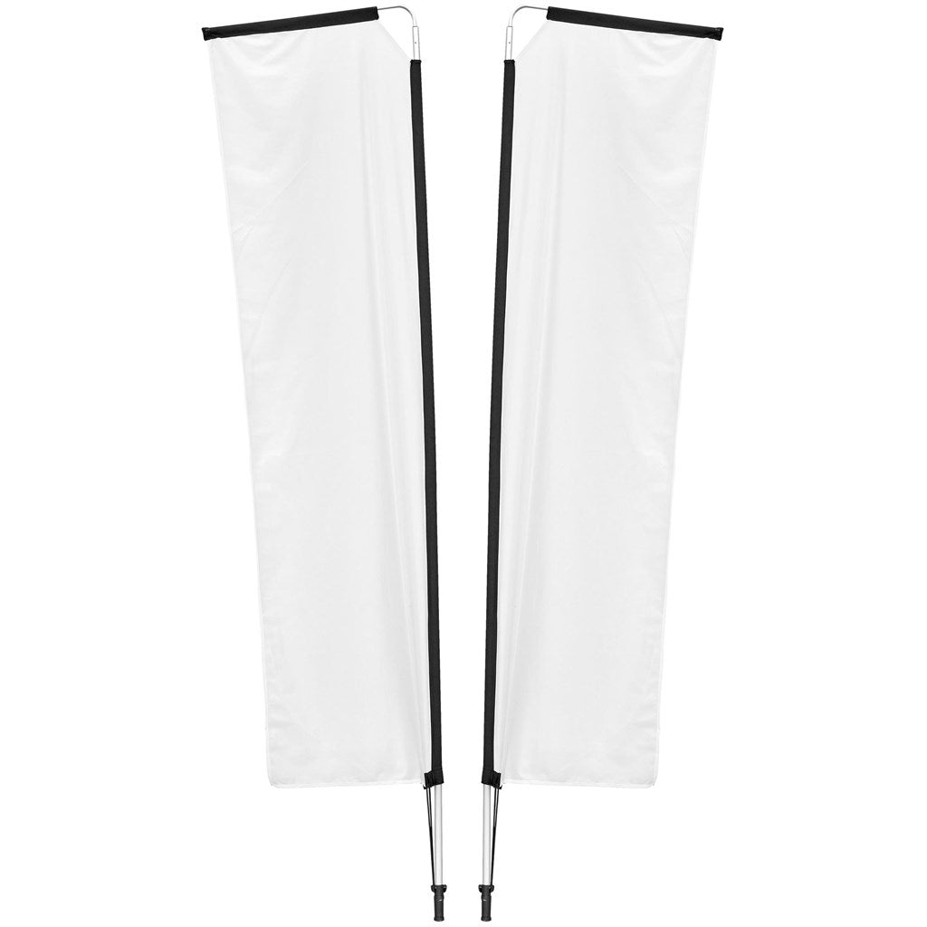 Legend 3M Sublimated Telescopic Double - Sided Flying Banner - 1 complete unit - Brand your company Logo! Get a quote - Promo Lingo