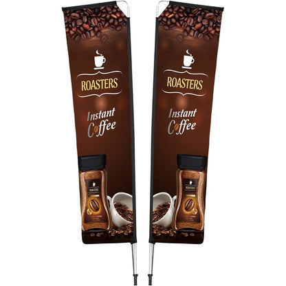 Legend 3M Sublimated Telescopic Double - Sided Flying Banner - 1 complete unit - Brand your company Logo! Get a quote - Promo Lingo