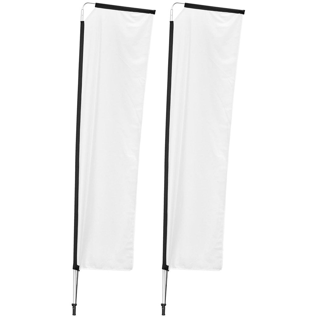 Legend 3m Telescopic Flying Banner (Set of 2) - Brand your company Logo! Get a quote - Promo Lingo