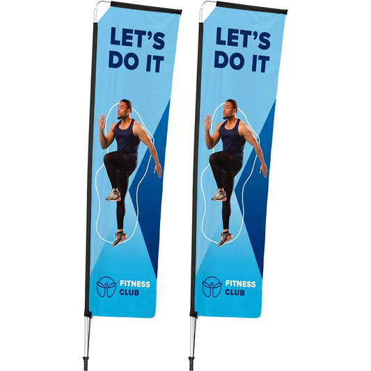 Legend 3m Telescopic Flying Banner (Set of 2) - Brand your company Logo! Get a quote - Promo Lingo