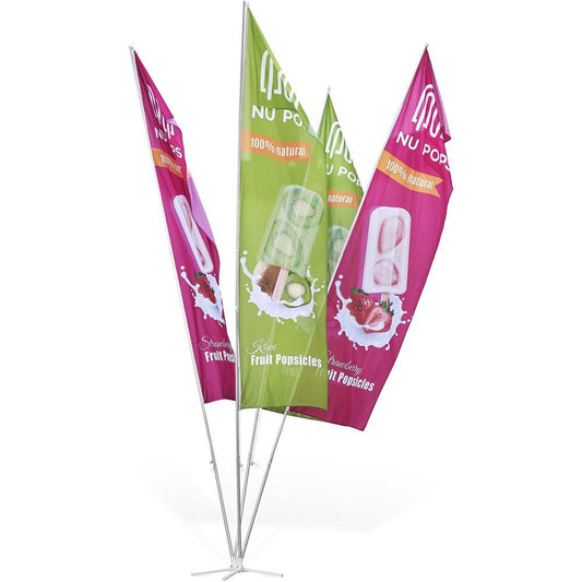 Legend 4 Flag Fountain 6m Large (1m x 4m flags) - Brand your company Logo! Get a quote - Promo Lingo