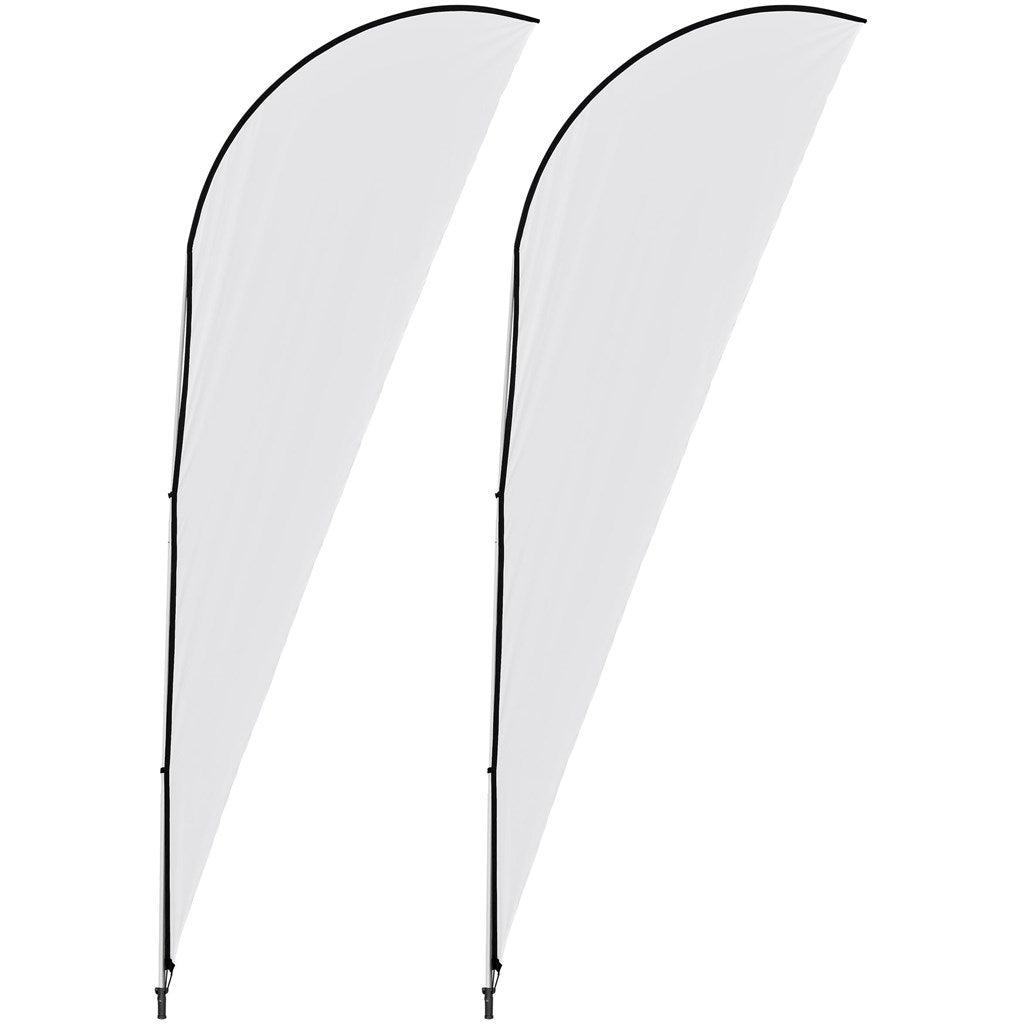 Legend 4m Sharkfin Flying Banner (Set of 2) - Brand your company Logo! Get a quote - Promo Lingo