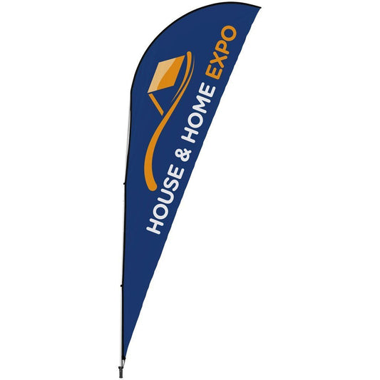 Legend 4m Sharkfin Flying Banner (Set of 2) - Brand your company Logo! Get a quote - Promo Lingo
