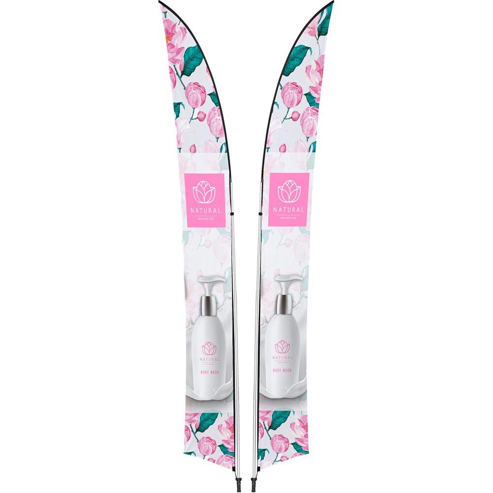 Legend 4M Sublimated Arcfin Double - Sided Flying Banner - 1 complete unit - Brand your company Logo! Get a quote - Promo Lingo