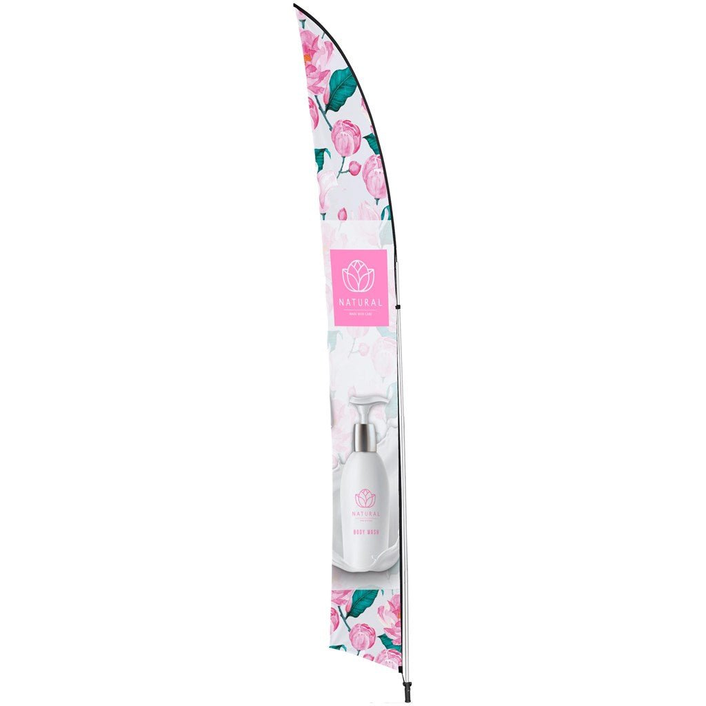 Legend 4M Sublimated Arcfin Double - Sided Flying Banner - 1 complete unit - Brand your company Logo! Get a quote - Promo Lingo