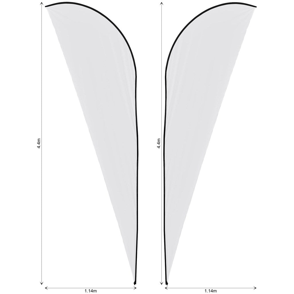 Legend 4m Sublimated Sharkfin Double - Sided Banner Skin - Brand your company Logo! Get a quote - Promo Lingo